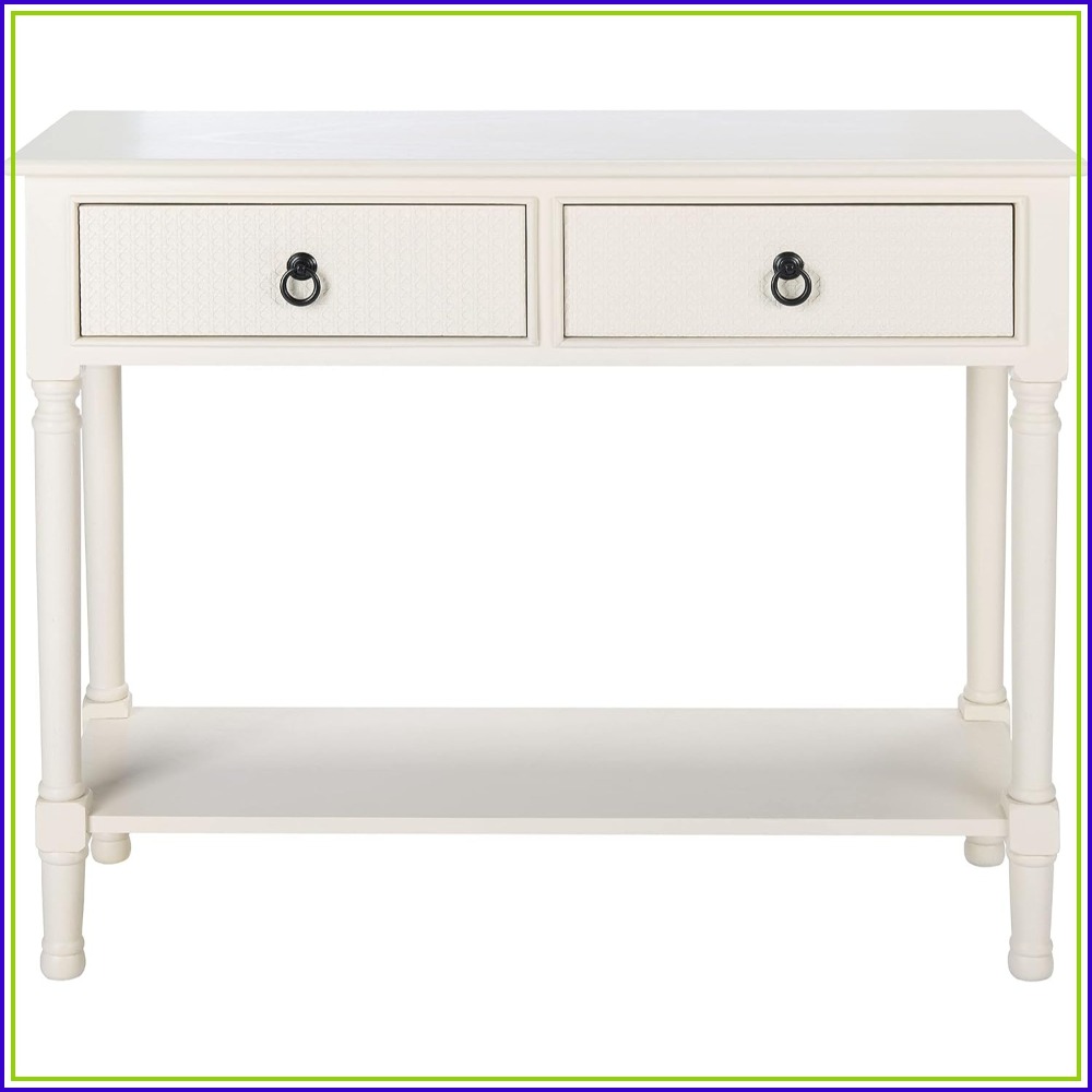Tables - Haines White Console Table with 2
