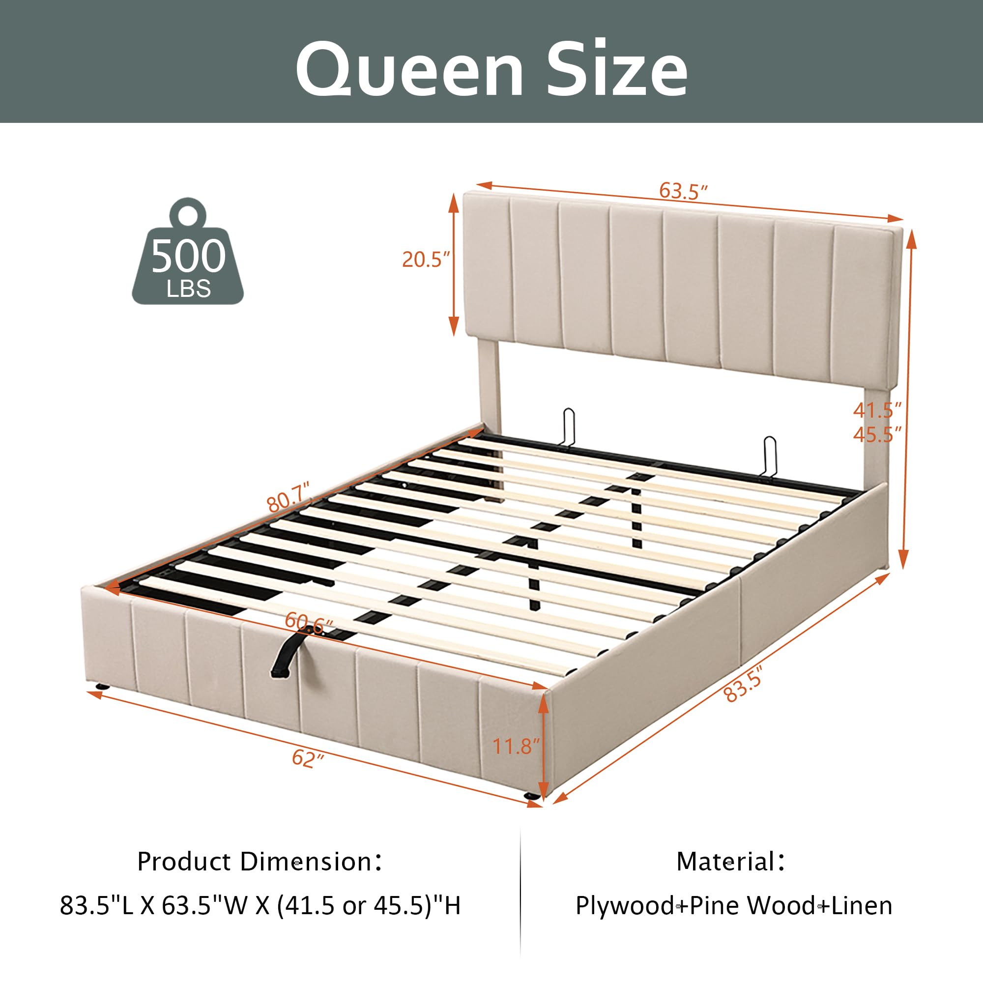 Gas Lift Up Storage Platform B - огляд і ціна Gas Lift Storage Bed Hydraulic
