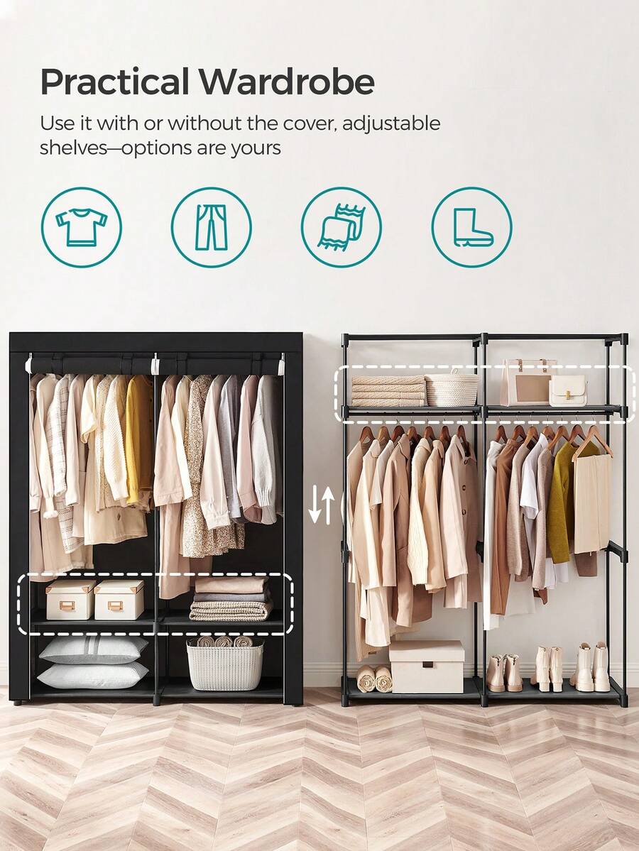Closet Wardrobe, Portable Clos - огляд і ціна Wardrobe Closet Portable Fabric Cover