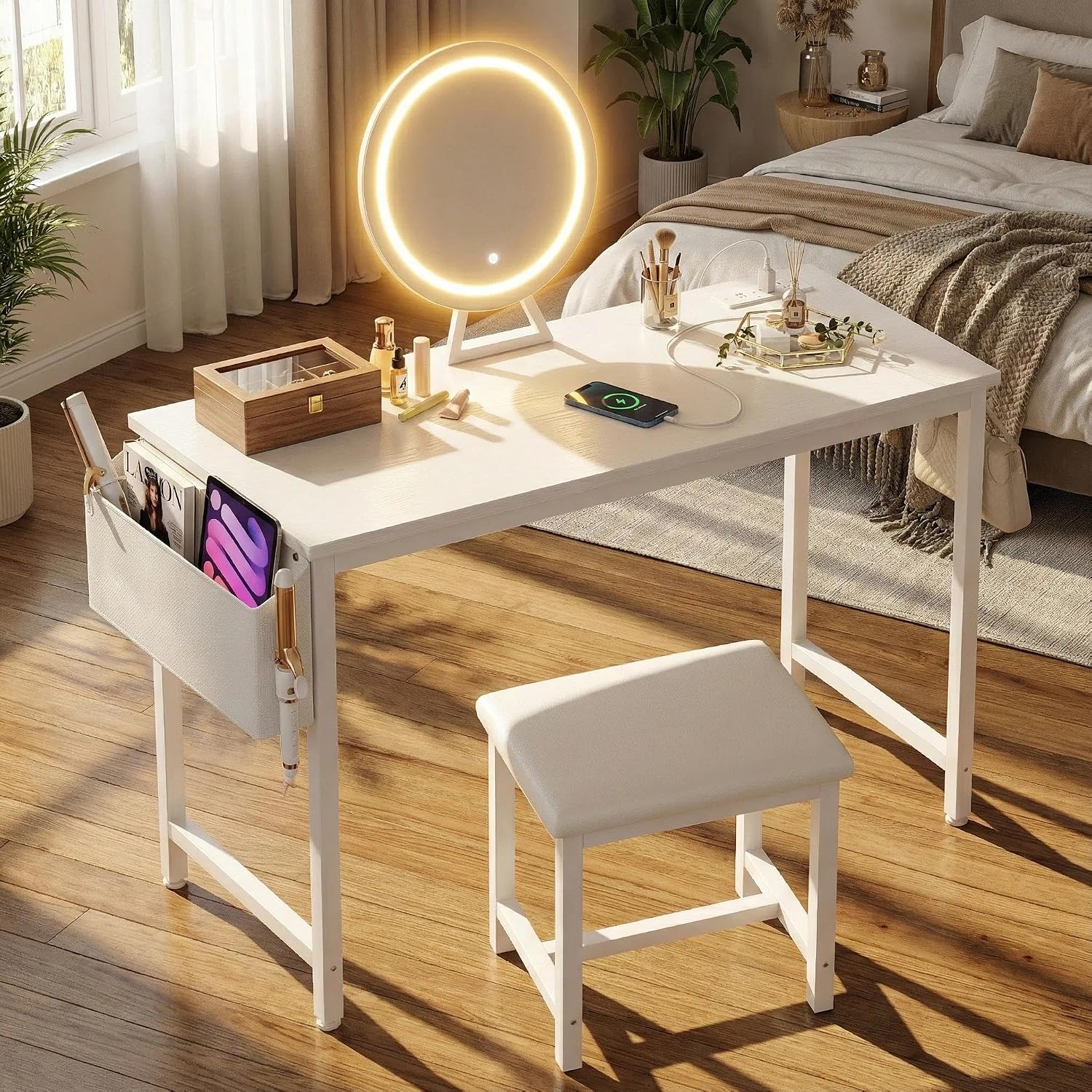 Cheap Makeup Girls Vanity Set  - огляд і ціна Dressing Table Vanity With Lighted Mirror