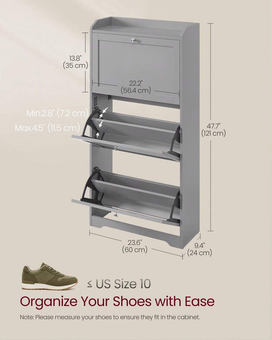 Shoe Cabinet With 3 Flip Drawe - огляд і ціна Storage