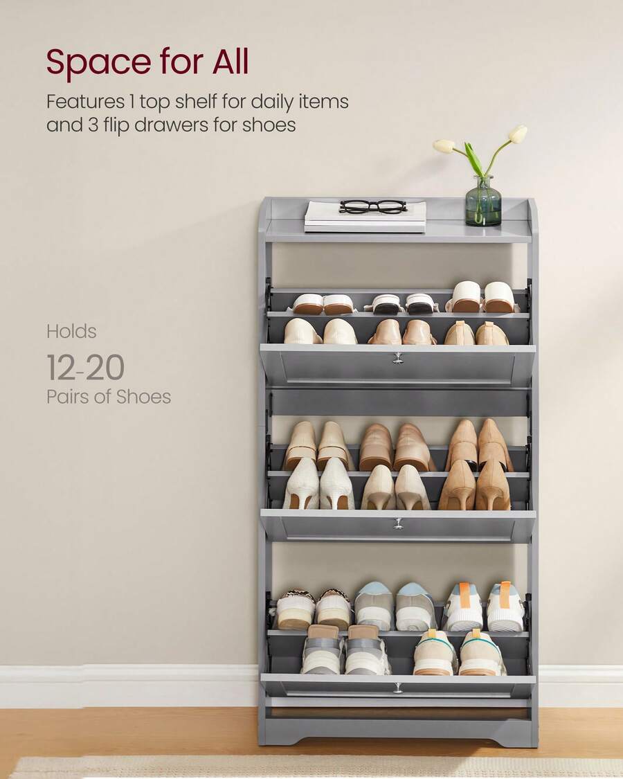 Shoe Cabinet With 3 Flip Drawe - огляд і ціна Storage
