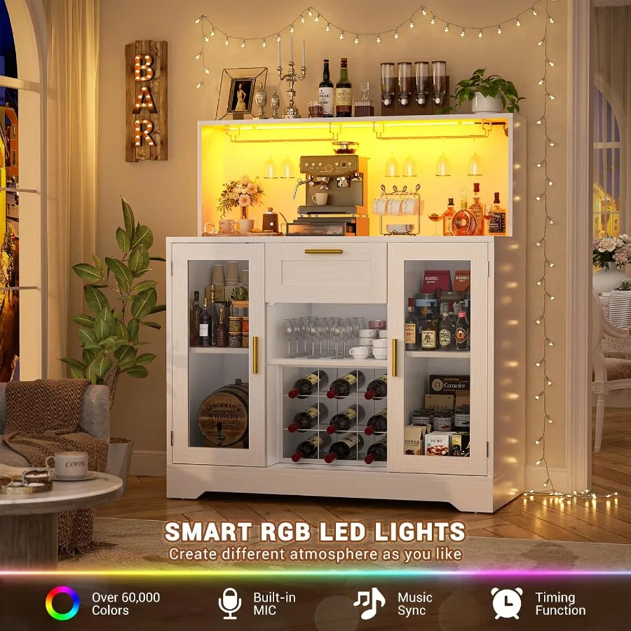 Coffee Bar Cabinet with RGB LE - огляд і ціна Storage