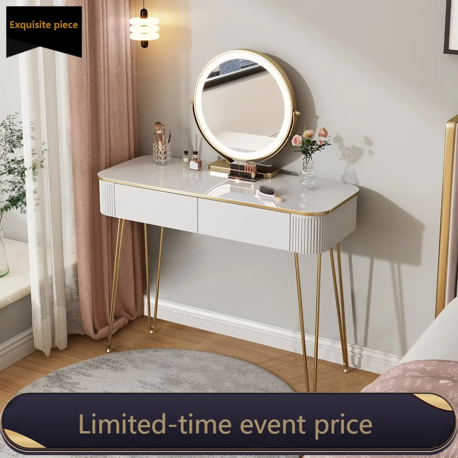 BestsellingSmall Vanity Desk w - огляд і ціна Dressing Table Vanity With Lighted Mirror