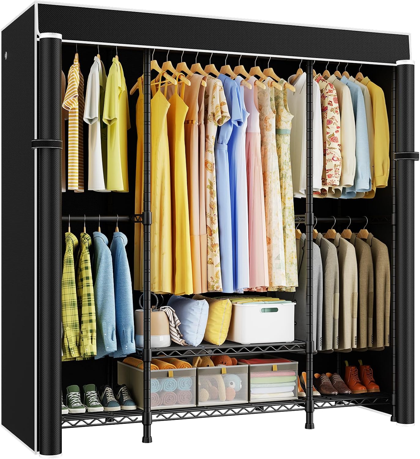 E3C Heavy Duty Portable Closet - огляд і ціна Wardrobe Closet Portable Fabric Cover
