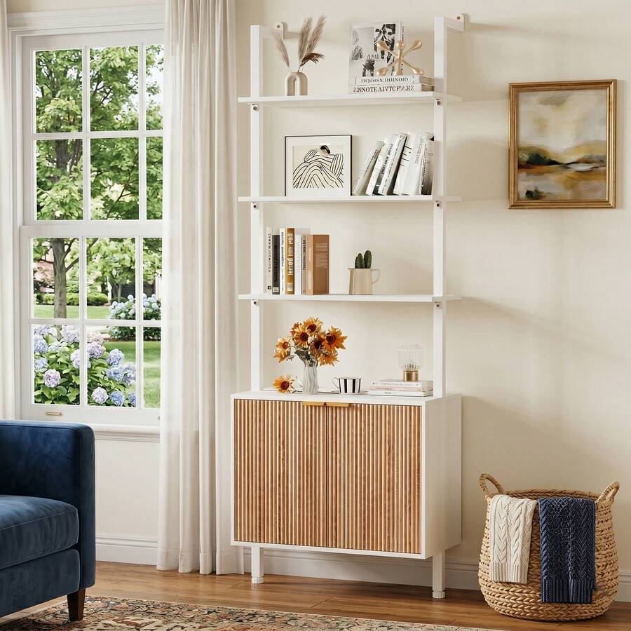 Chic Modern Ladder Bookcase Wi - огляд і ціна Storage
