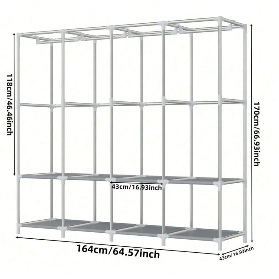 Large Portable Closet Wardrobe - огляд і ціна Wardrobe Closet Portable Fabric Cover