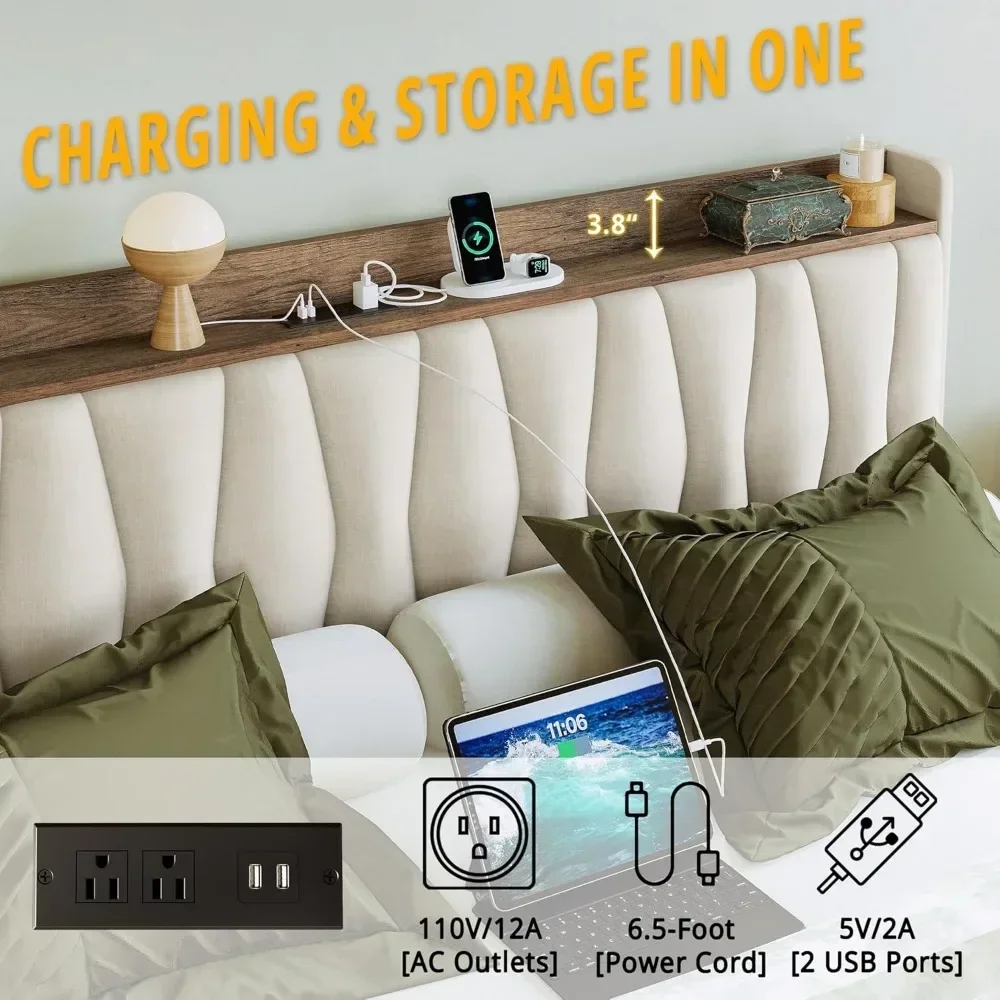 &King Size Bed Frame With Stor - огляд і ціна King Size Bed Frame With Storage Drawers