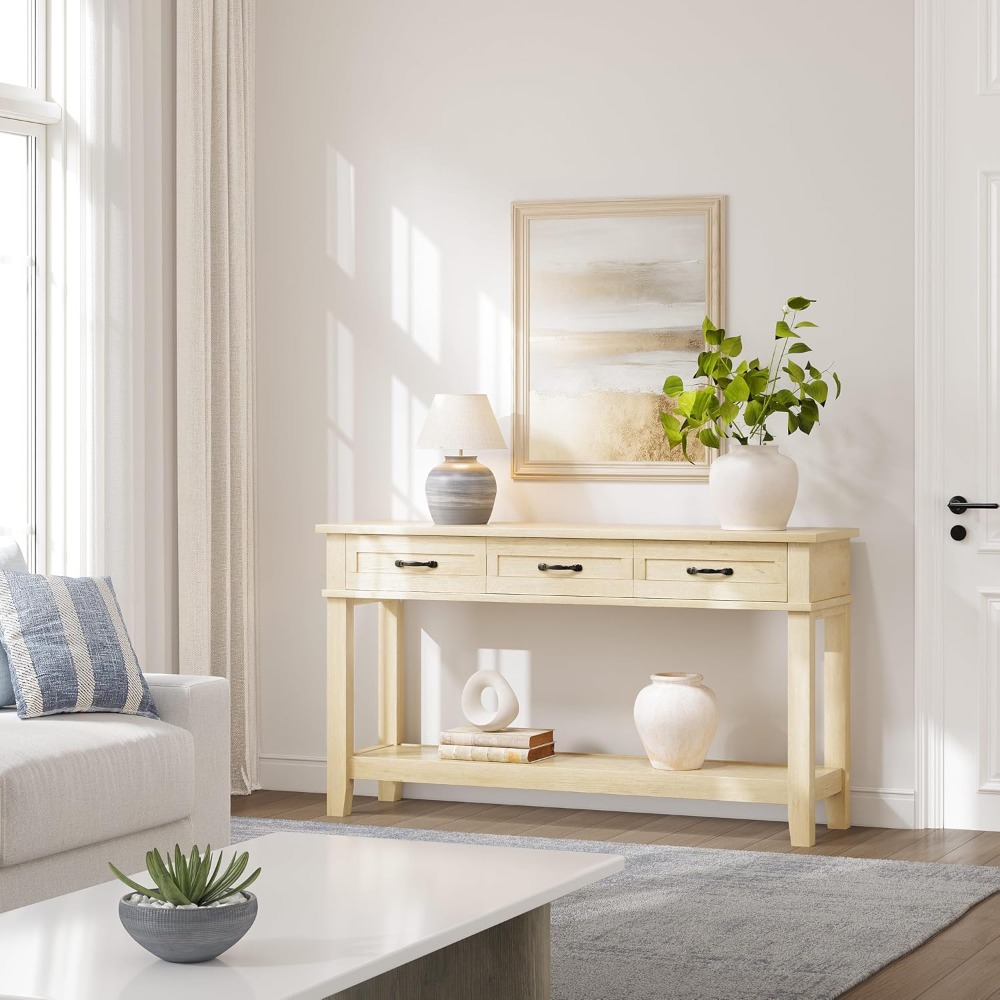 3 Drawer Entryway Table Farmho - огляд і ціна Tables