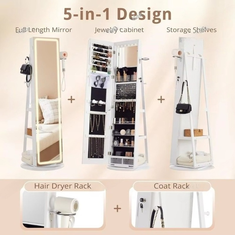 Standing Mirror Jewelry Cabine - огляд і ціна Full Length Mirror Jewelry Armoire
